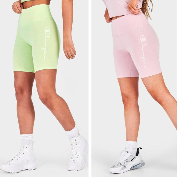 Champion Pants - Bundle 2 Pairs Women's Sz Small Champion Power Cotton Bike Shorts Pink & Green